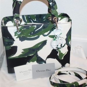 Dior Lady  Satin abstract floral Graffiti Limited Edition Bag Purse Rare